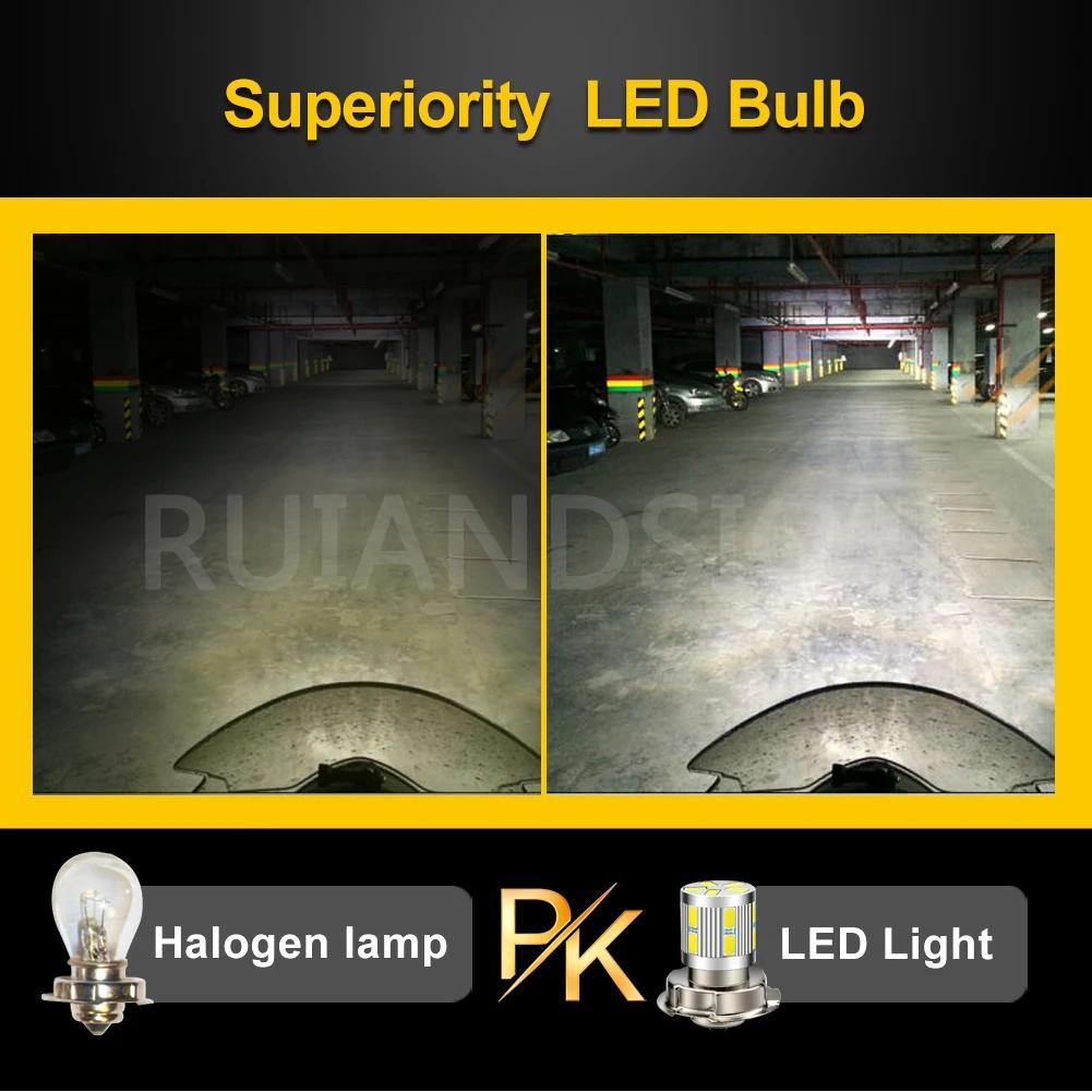 Phare de moto LED P26S 6V 12V