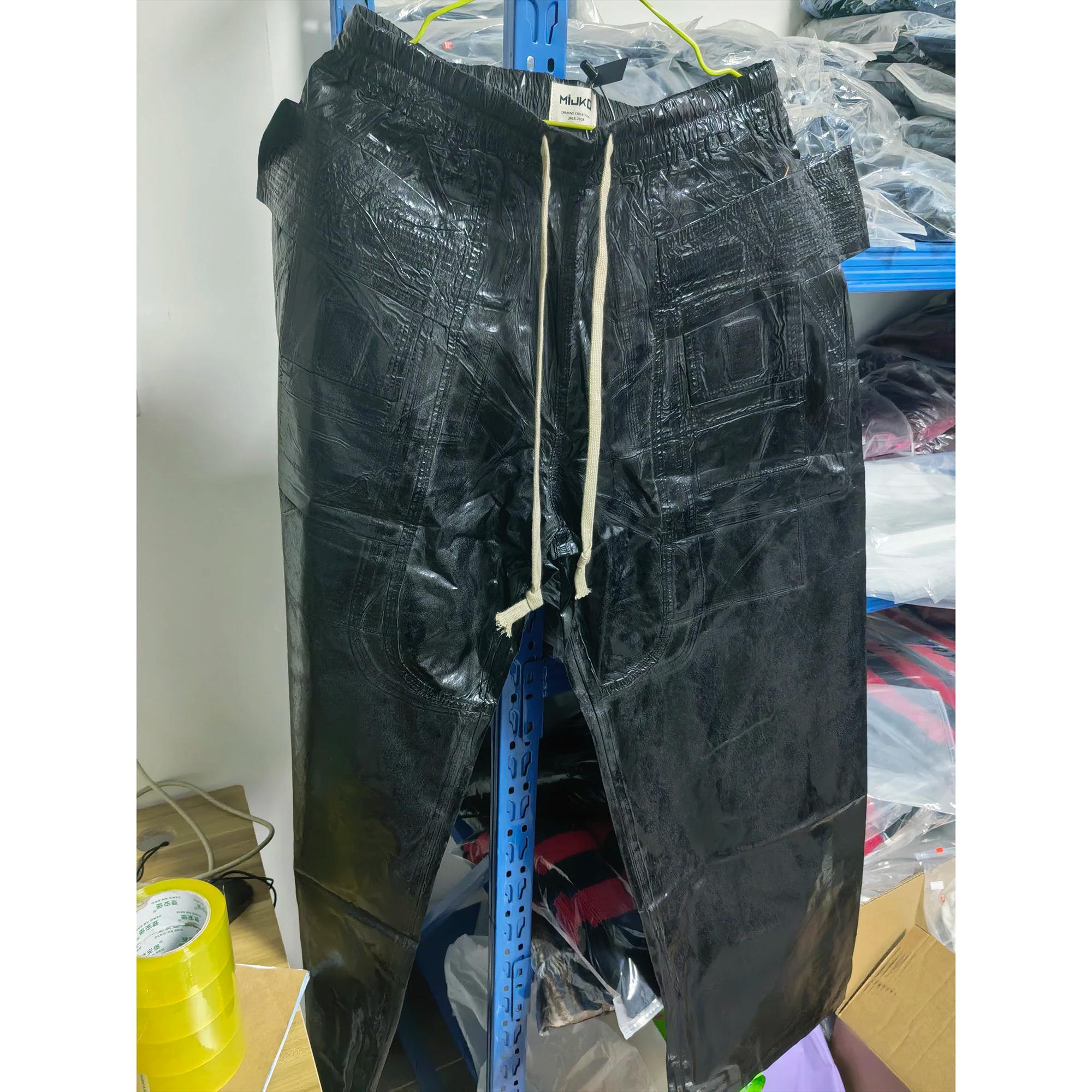 Pantalon Cargo noir à jambes larges