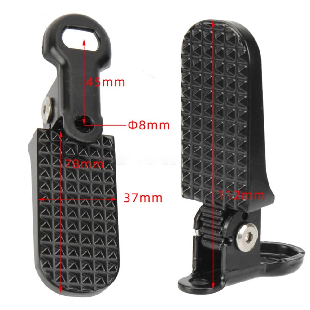 Pédale arrière de vélo pour vélo électrique, conception pliable, matériau en alliage d'aluminium, motif antidérapant, large Application