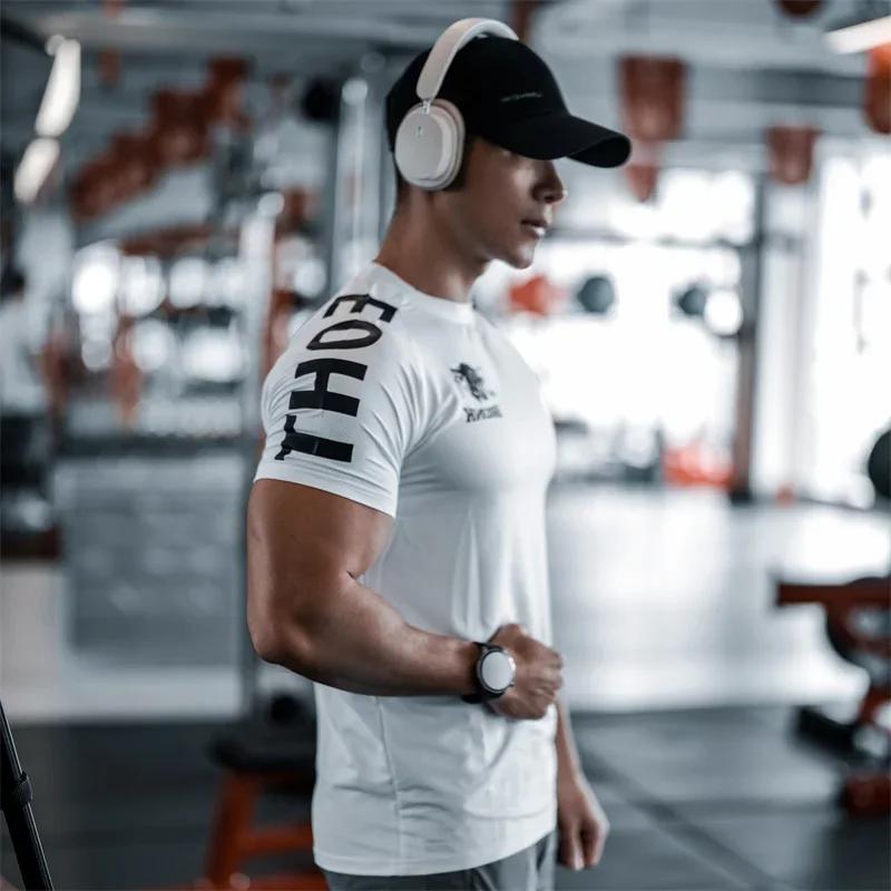 T-shirt sport homme été 2024 - Manches courtes séchage rapide respirant pour fitness et running