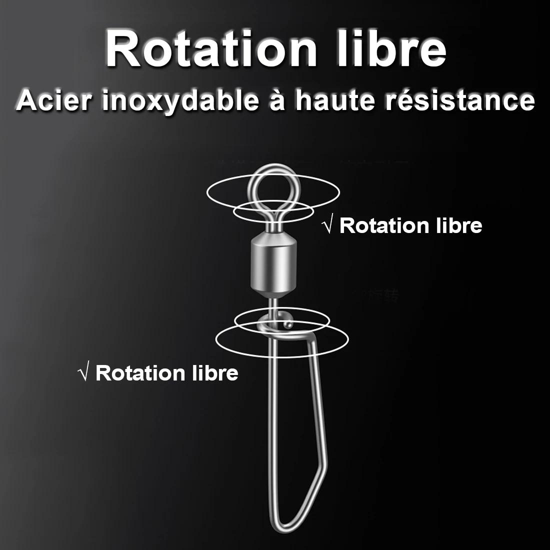Pêche Snap pivotant 10 ~ 100 pièces lien secré Lok roulant émerillons leurres connexion