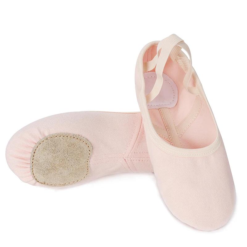 Ballerines danse USHINE toile extensible - Chaussures professionnelles tissu souple avec fente