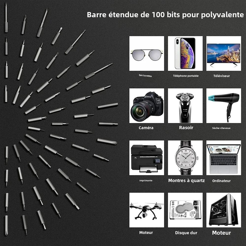 Jeu de tournevis électriques de précision 120 en 1