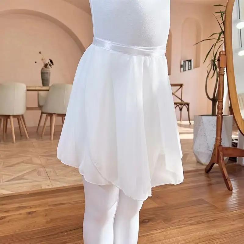 Jupe Ballet CLYFAN en mousseline de soie - Lacets élégants - Adultes et filles