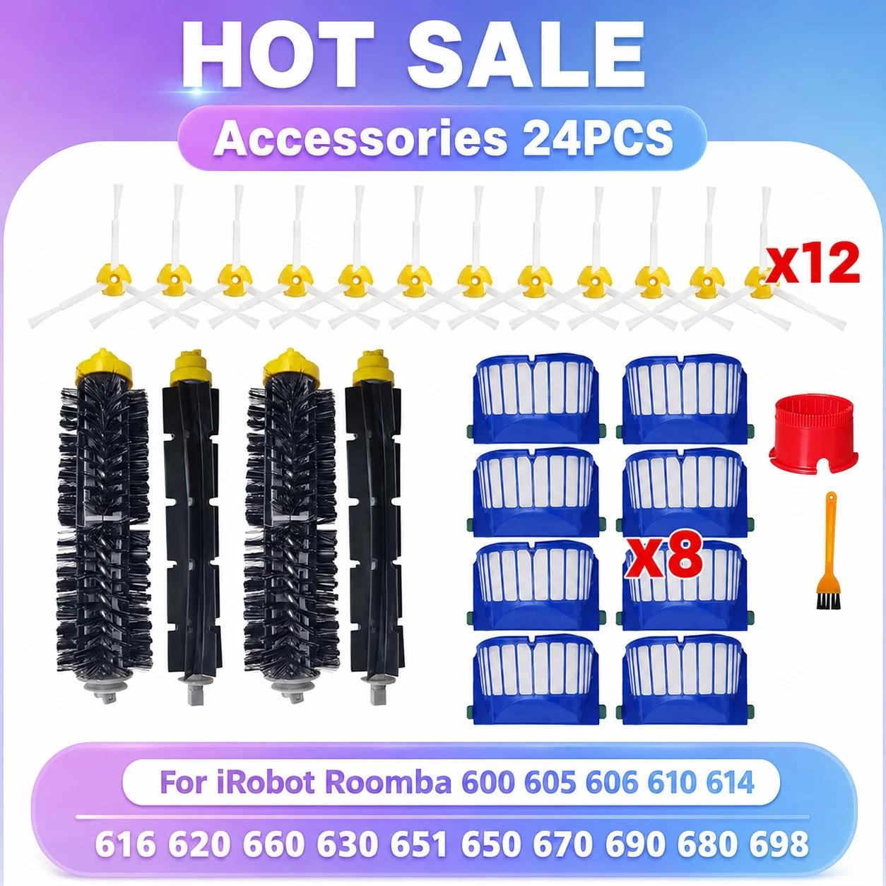 Compatible avec iRobot Roomba Série 600 605 614 620 660 630 631 650 651 655 660 671 680 691 692 694 697 698 585 595 Pièc