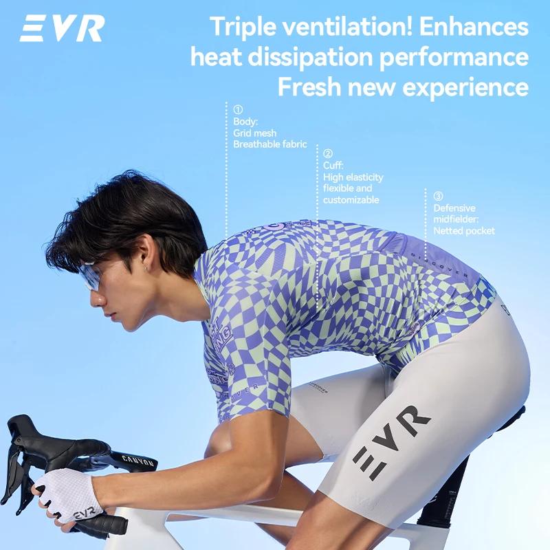 Maillot de cyclisme pour homme EVR Pro Summer, maillot de vélo de montagne avec poches, séchage rapide, respirant, maillot de cyclisme sur route en plein air