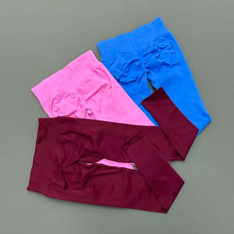 Histello Leggings de sport femmes pantalons sans couture collants de Yoga Scrunch Bum Joggers Fitness Biker pantalon exe