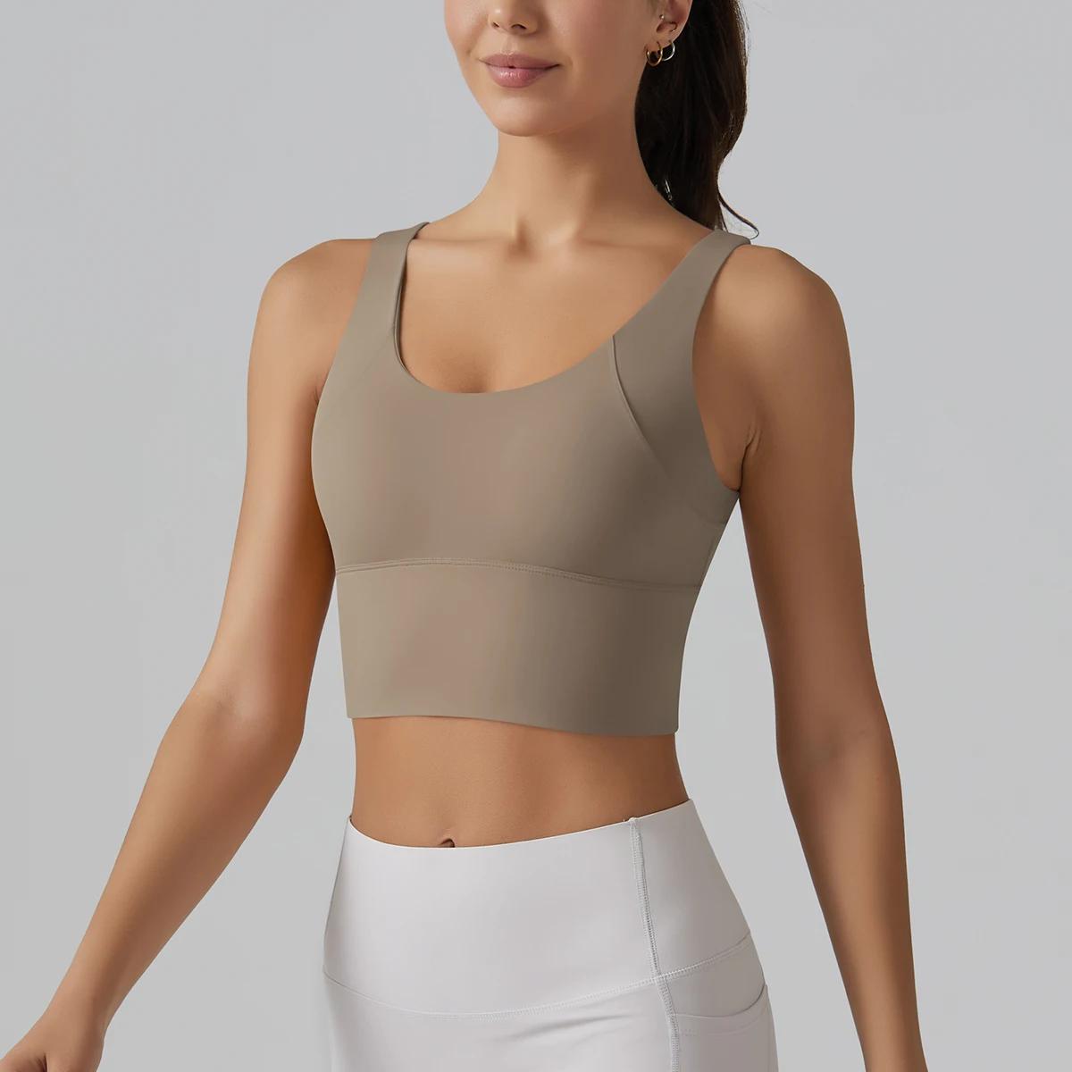 Débardeur yoga été sexy pour femmes - Soutien-gorge sport Push Up fitness course gym sous-vêtements