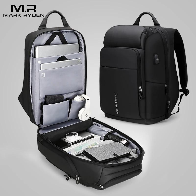 Mark Ryden 17 pouces pochette d'ordinateur hommes sac à dos multifonction USB charge grande capacité étanche sacs de voy