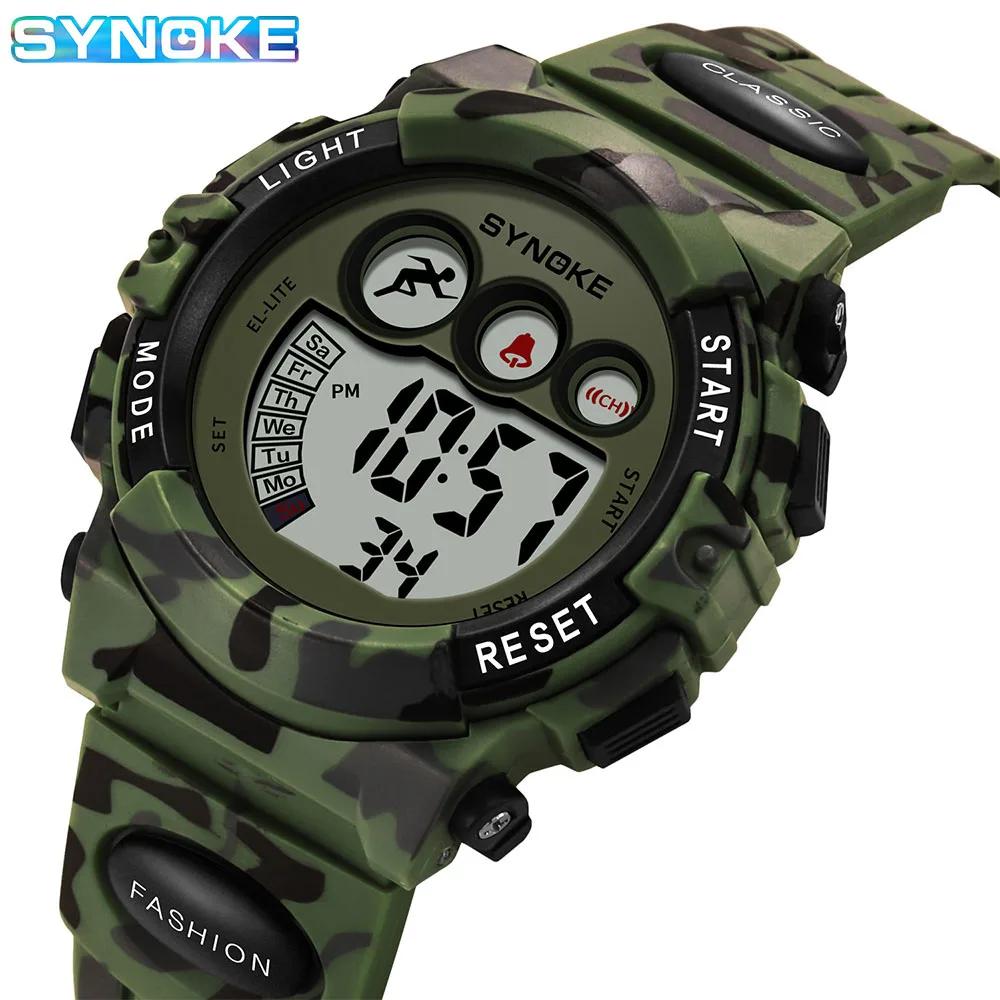 SYNOKE étudiant Sport montres pour enfants montres électroniques colorées 50M étanche horloge enfants montre numérique pour garçons filles