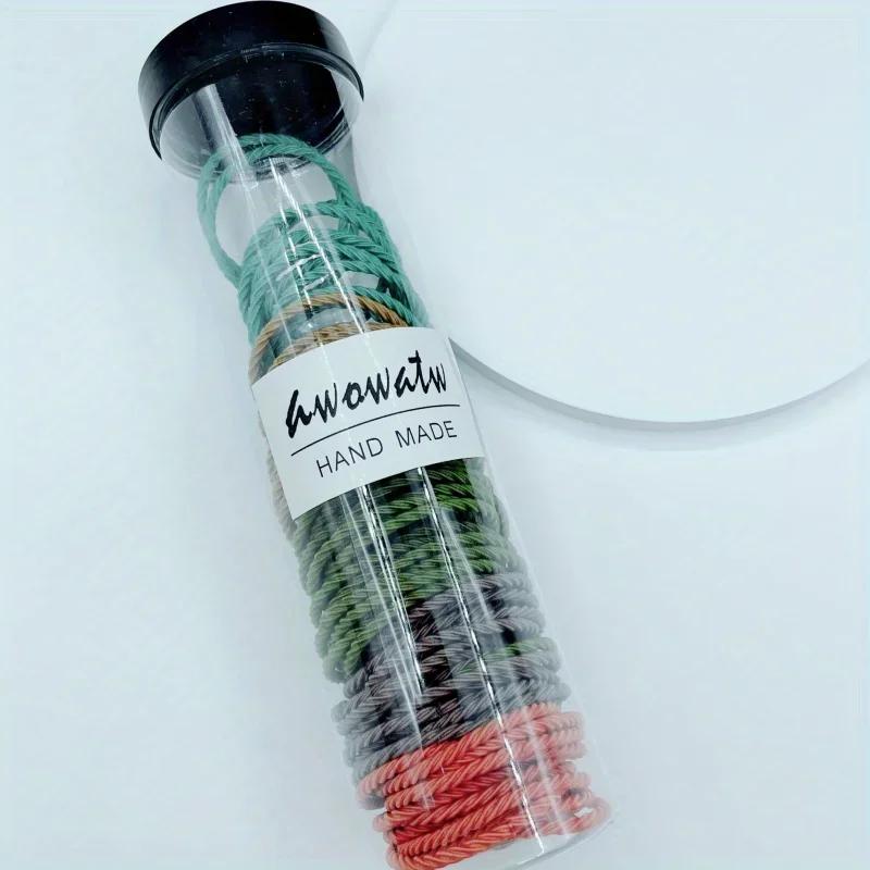 Anneaux de cheveux élastiques sans couture, 100 pièces, attaches simples assorties avec tout, anneaux de cheveux antidérapants