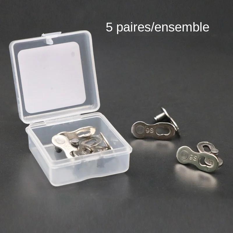 5 paires de joints de connecteur de maillon de chaîne de vélo