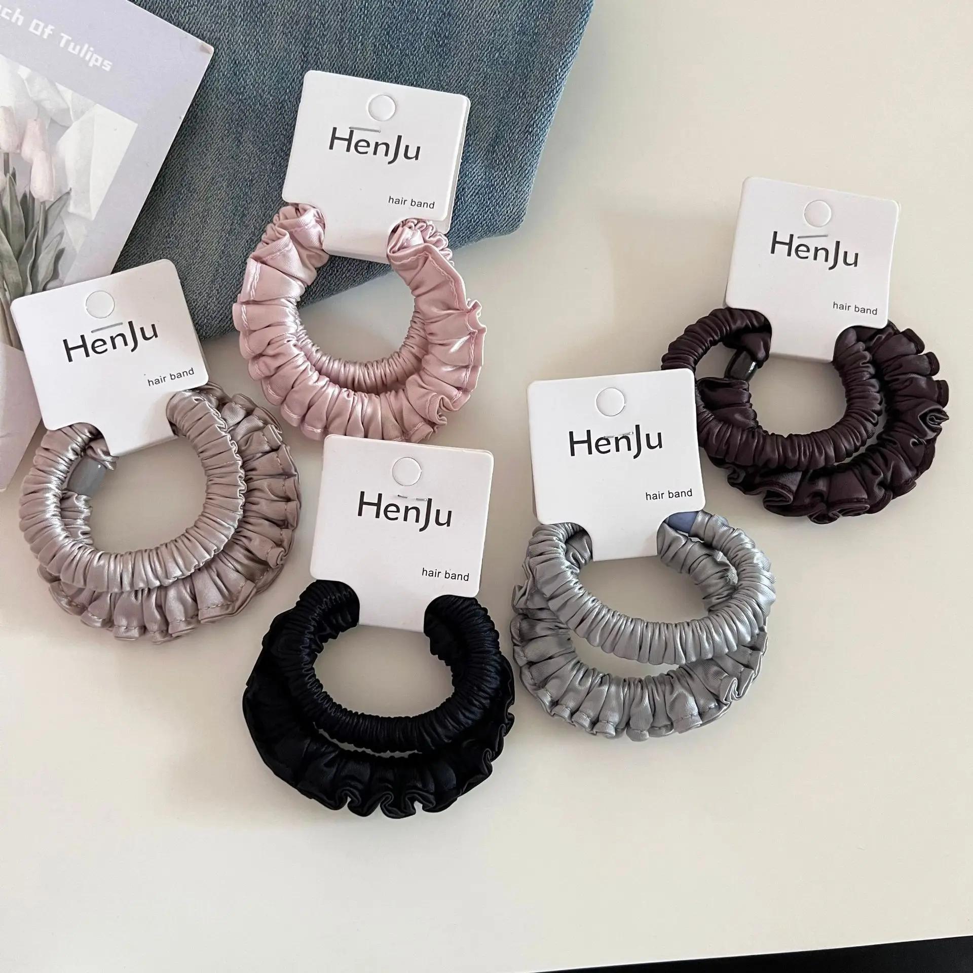 Attaches pour queue de cheval à haute élasticité, paire de liens pour cheveux en satin, bandeaux antidérapants pour femmes et filles, accessoires de mode pour cheveux