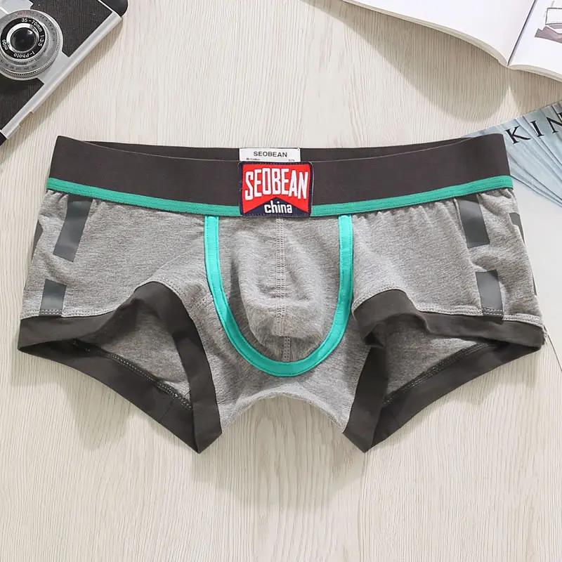 Sous-vêtements pour hommes Shorts boxeurs hommes sous-vêtements Sexy hommes coton Calzoncillos Hombre jeunesse Ropa intérieur Hombre Boxershorts taille basse