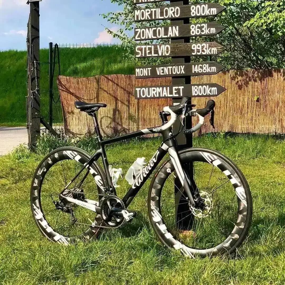 Jeu de roues en carbone ELITEWHEELS ENT X WEAVE pour vélo de route
