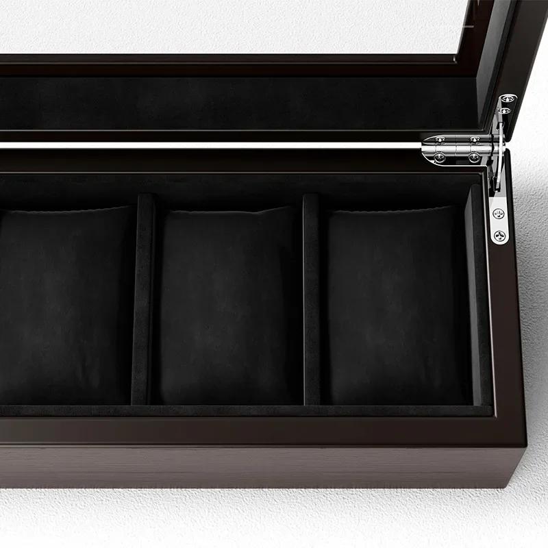 Boîte de rangement en bois pour montres mécaniques pour hommes