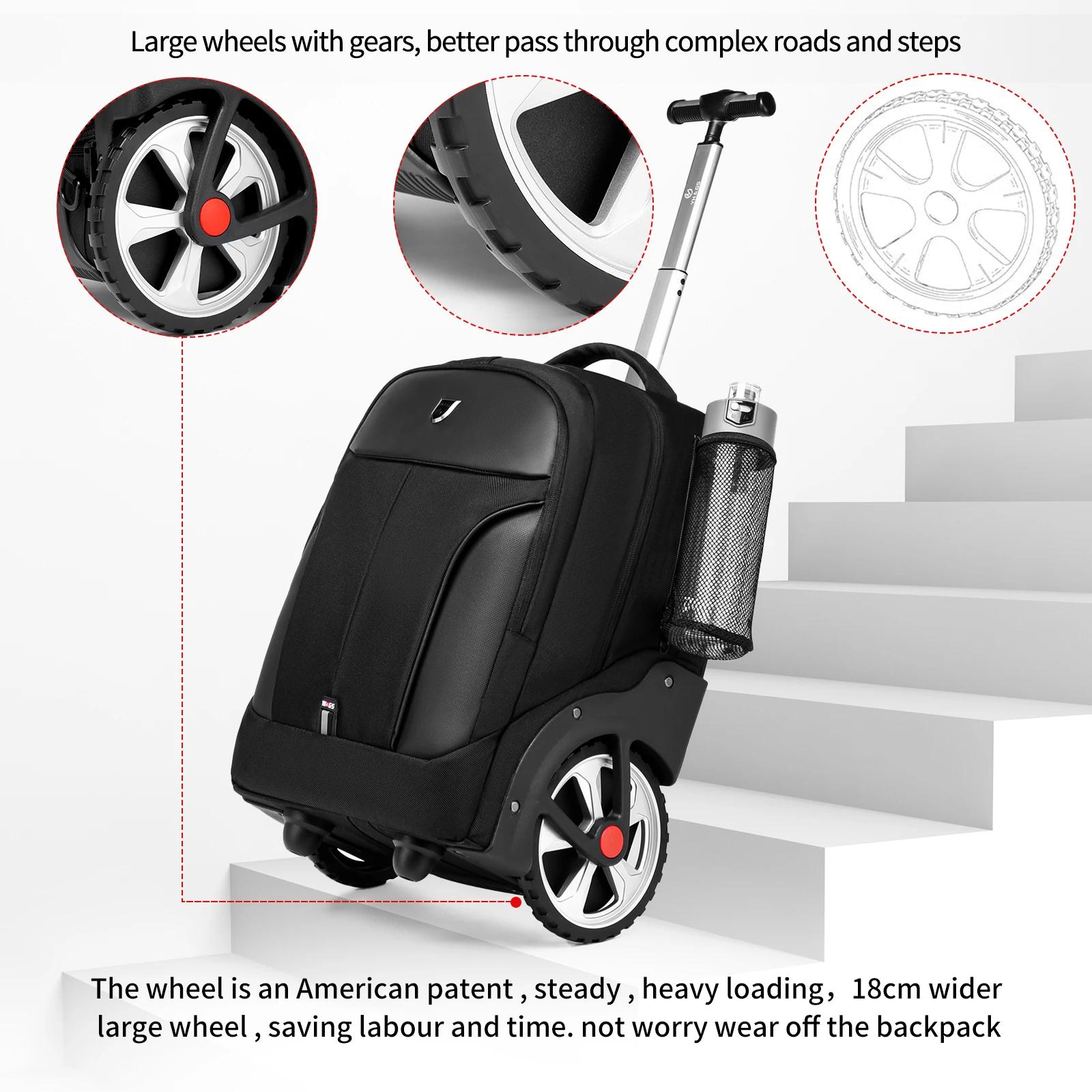 Sac à dos à bagages roulants de 20 pouces avec roulettes