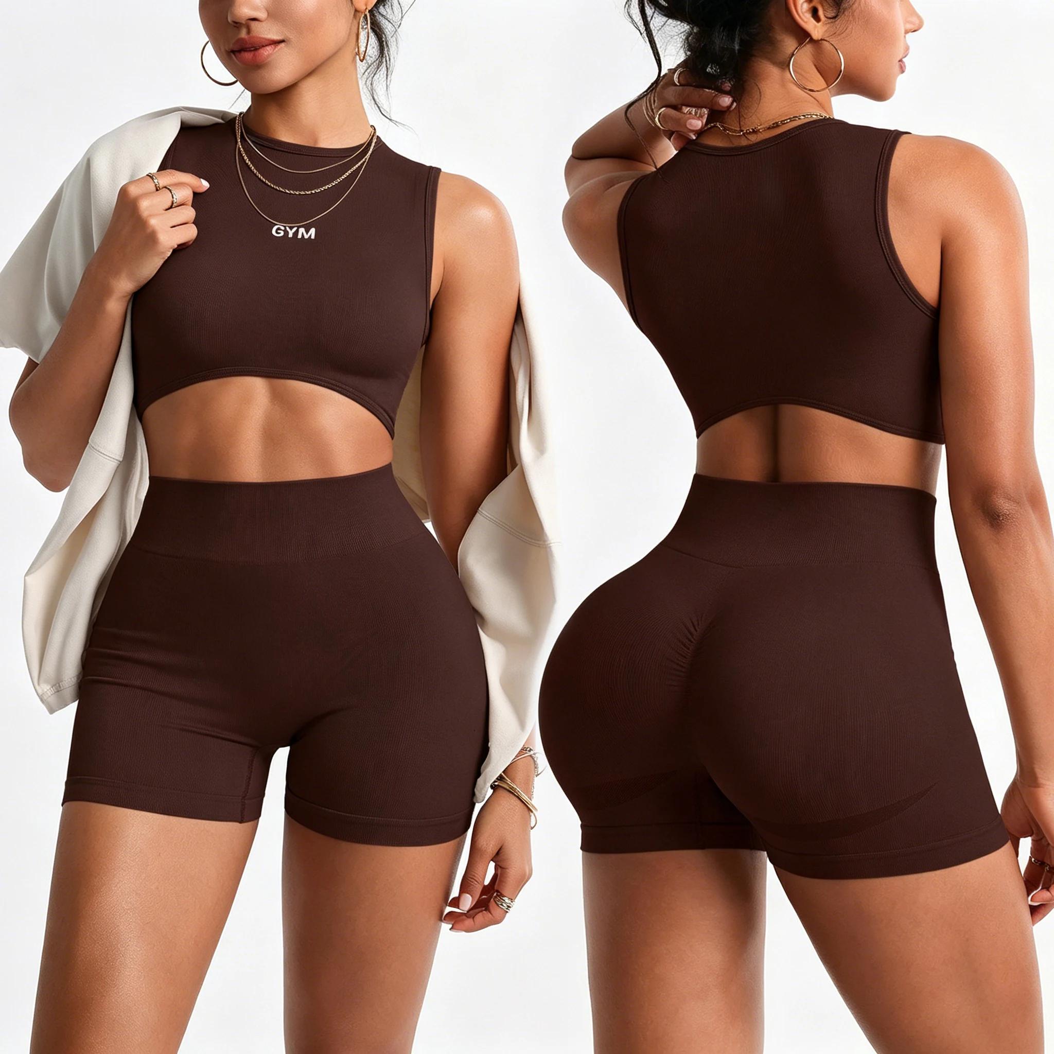LEOSOXS 2 pièces ensemble de Yoga sans couture vêtements de sport