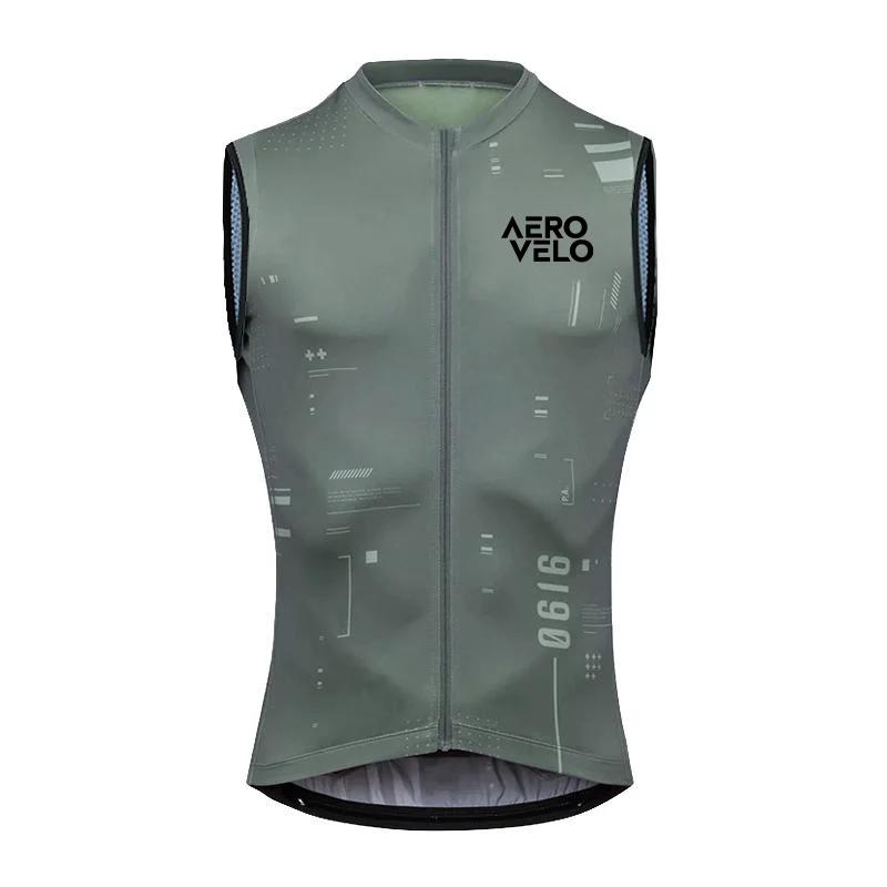 Gilet de cyclisme AERO VELO coupe-vent imperméable pour la course à pied 2026 – Maillot de cyclisme sans manches pour homme – Gilets d'été pour hommes
