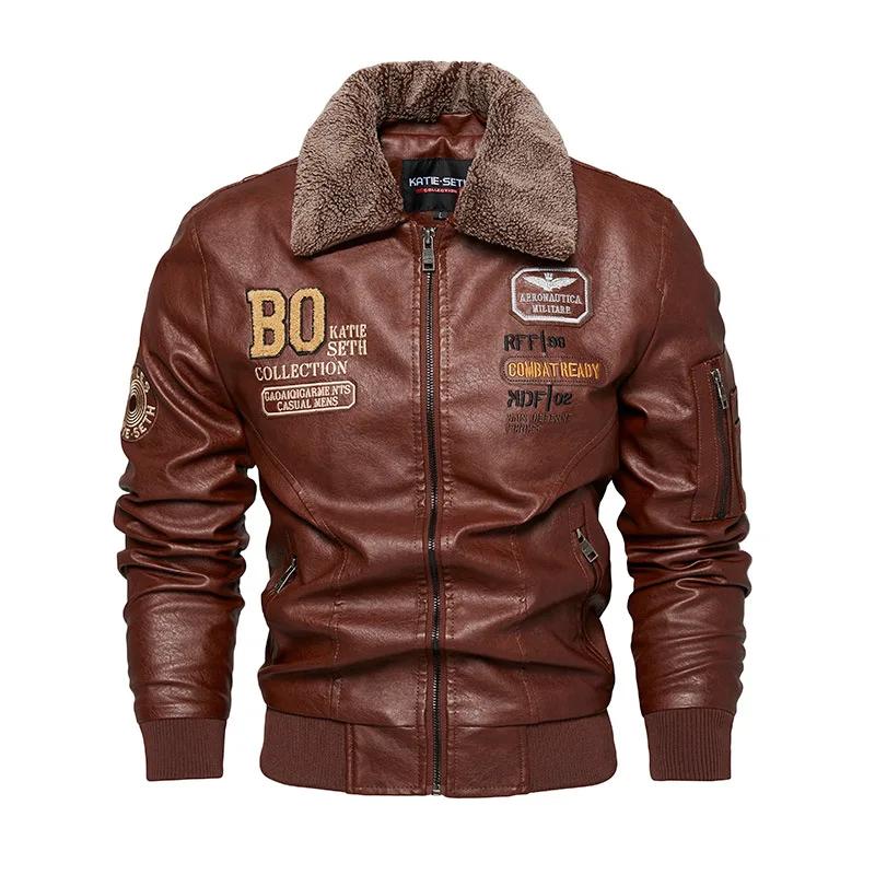 Vestes de moto en cuir PU imbibées de sourire pour hommes