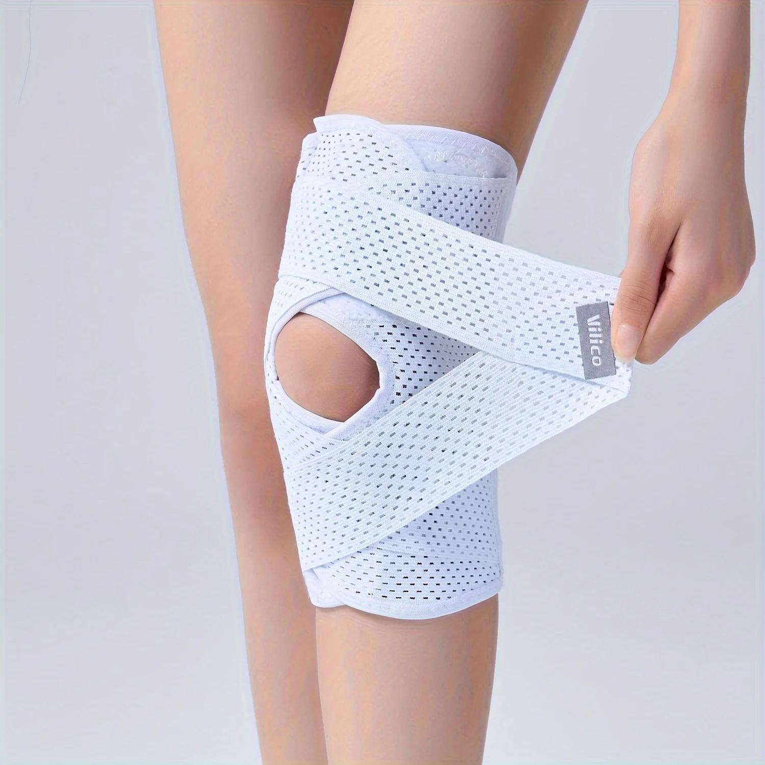 Genouillères de sport à sangle élastique pour hommes et femmes