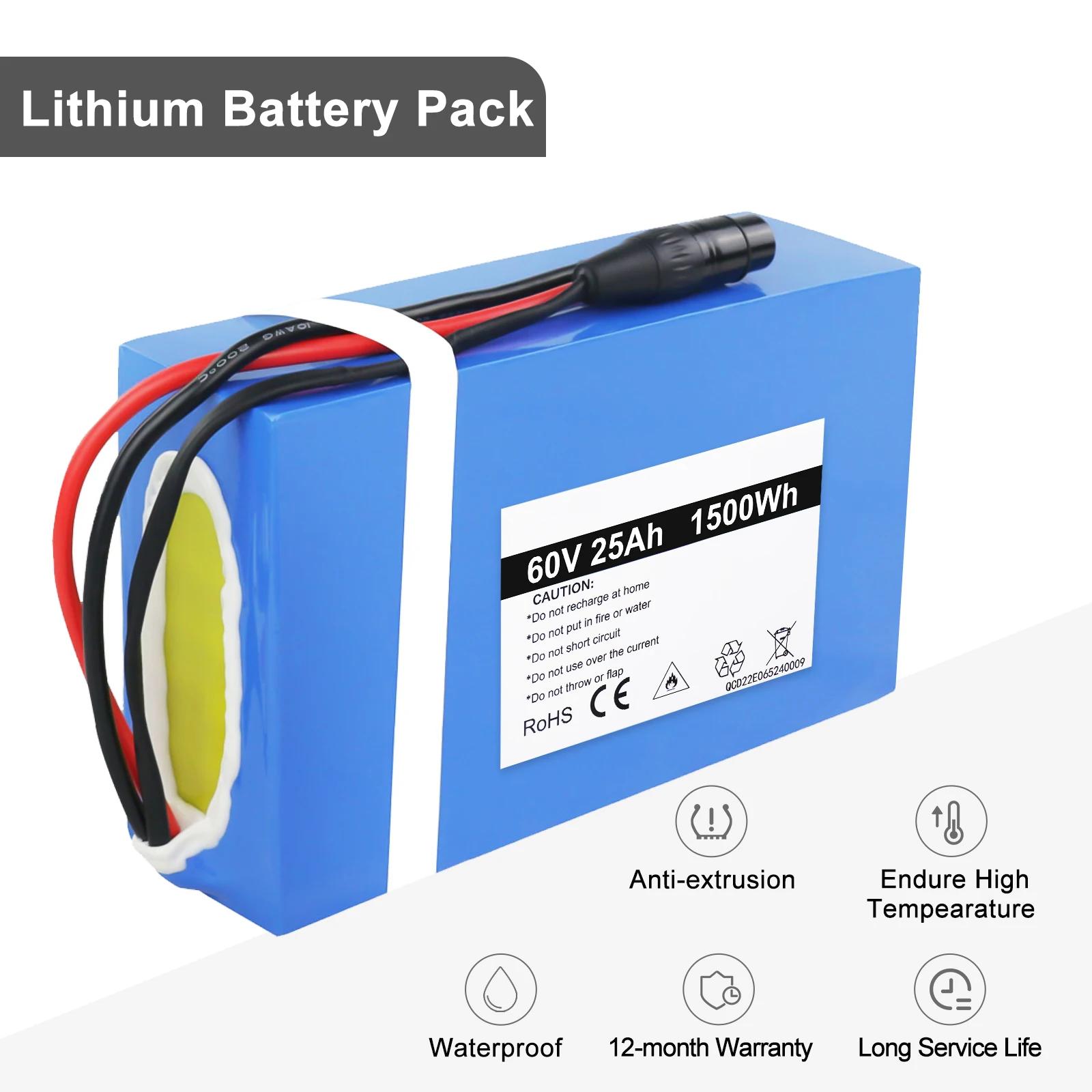 Pack de batteries pour vélo électrique 48V 40Ah 60V 72V
