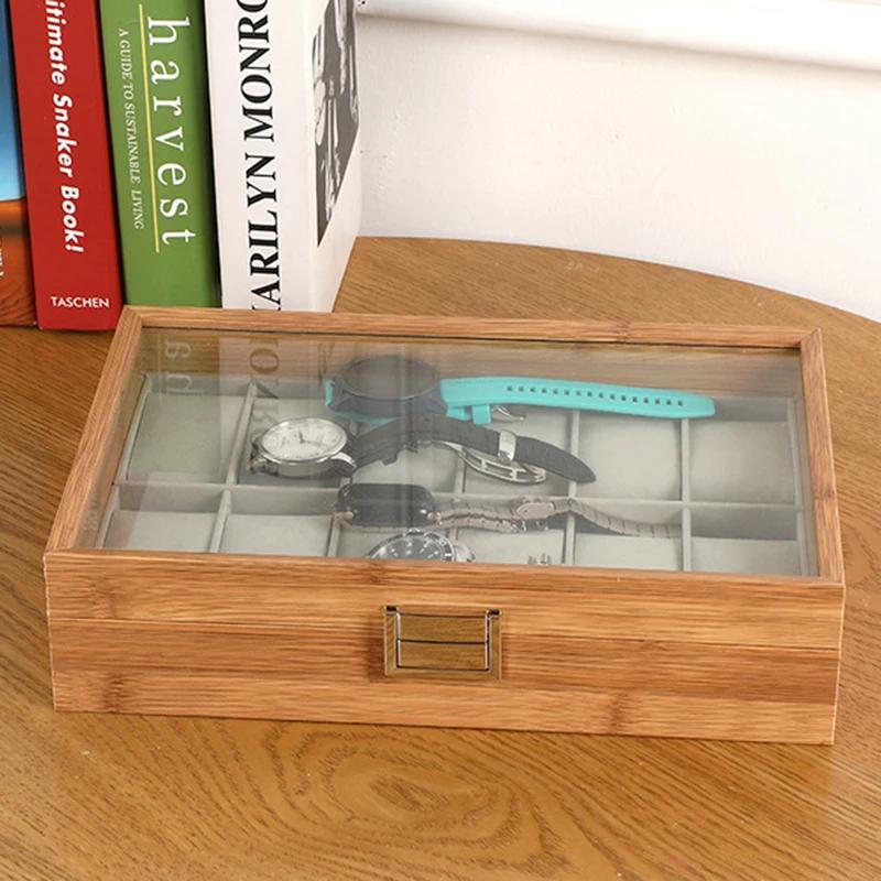 Boîte de rangement de montre en bois, boîte de rangement moderne Vintage, montres-bracelets, accessoires, boîtes de montre, boîtes d'exposition avec oreillers