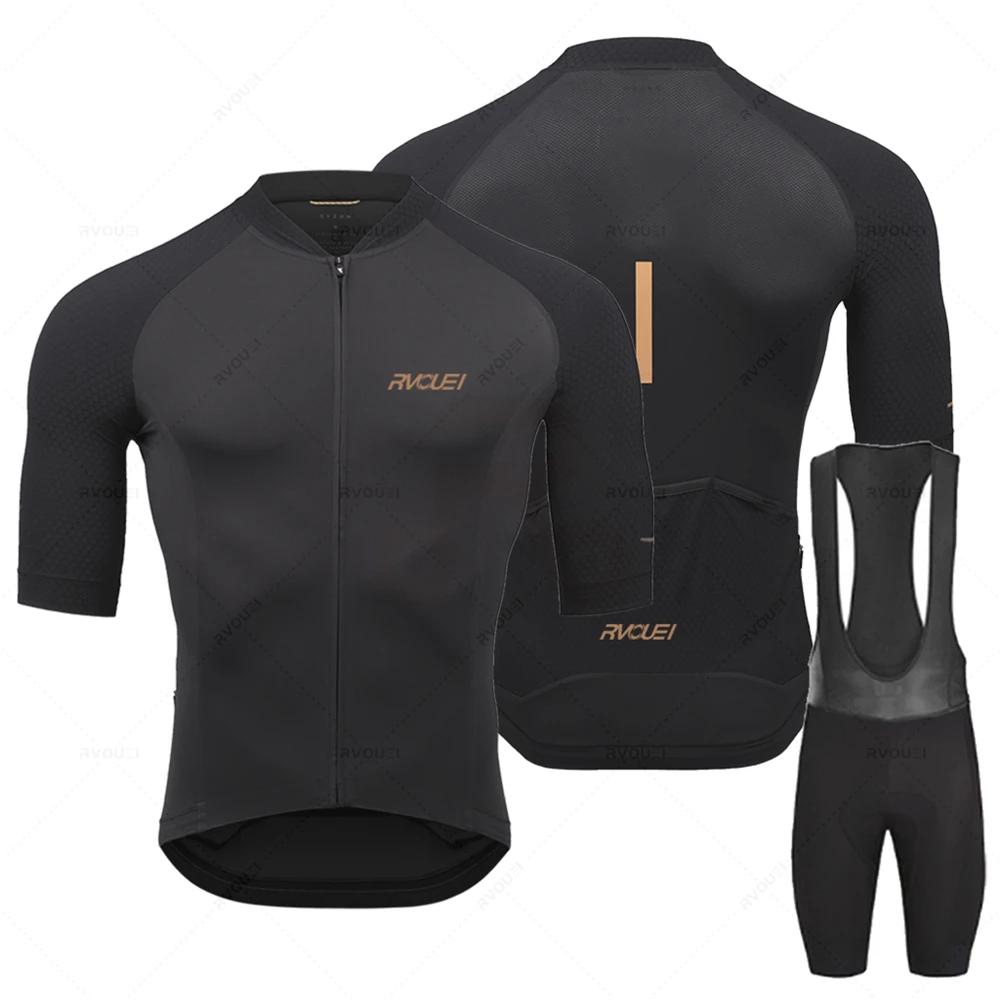 2025 Rvouei Pro Team Vêtements de vélo Hommes Nouveaux vêtements de vélo de route Vêtements de course Maillot de cyclisme respirant Ensemble Ropa Ciclismo Maillot
