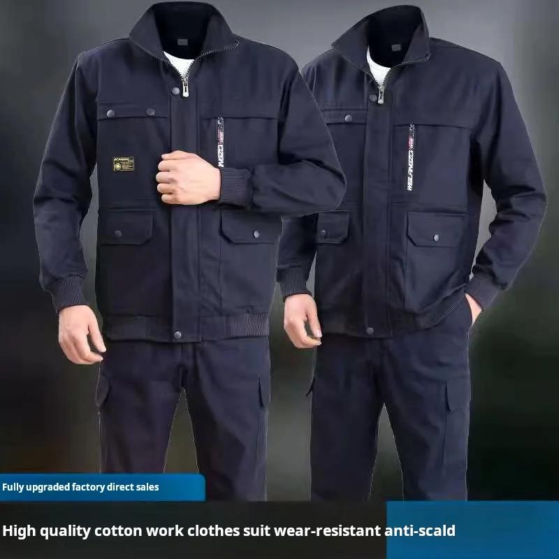 Vêtements de travail de protection pour hommes, anti-brûlure et anti-chaleur, tenue de chantier, ensemble haut et pantalon, vêtements de protection pour le travail