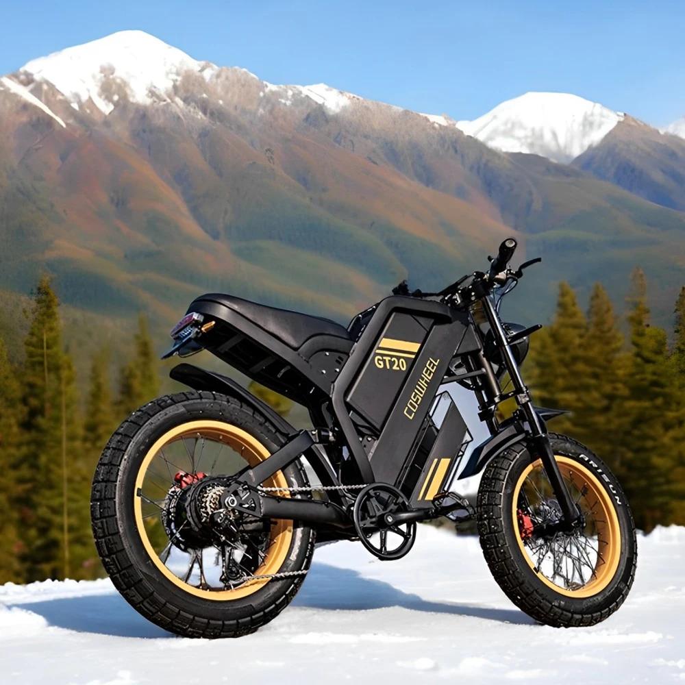 Vélo électrique Coswheel pour adultes, 2000W, 60V, moto tout-terrain, VTT, vélo électrique 20 pouces, Fatbike, motos électriques, E-bike