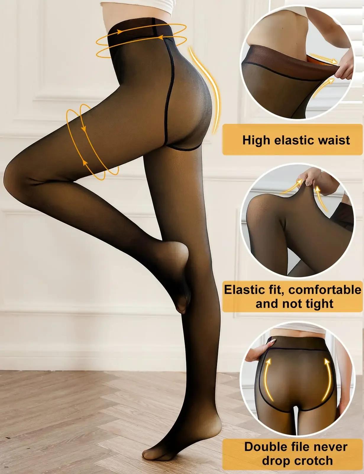 Thermo collants culotte polaire sans couture femmes polaire collants dames femmes bas chaud hiver élasticité termo leggings