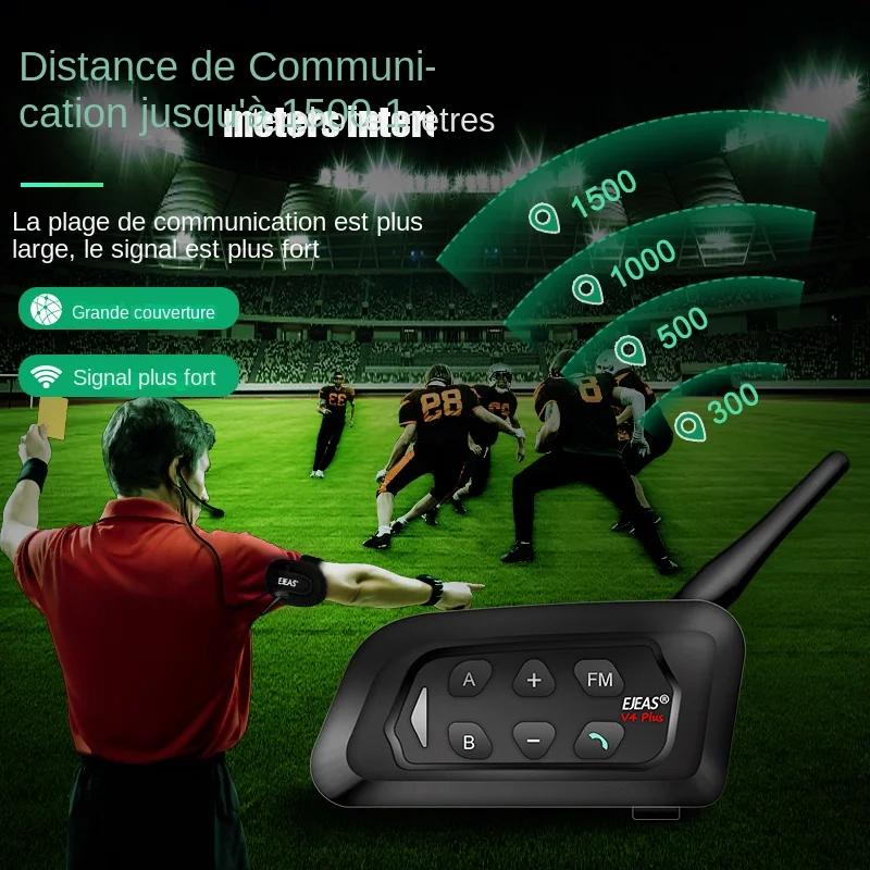 EJEAS V4C PLUS + V6C PROx2 Football 3 arbitre Interphone casque 1200M