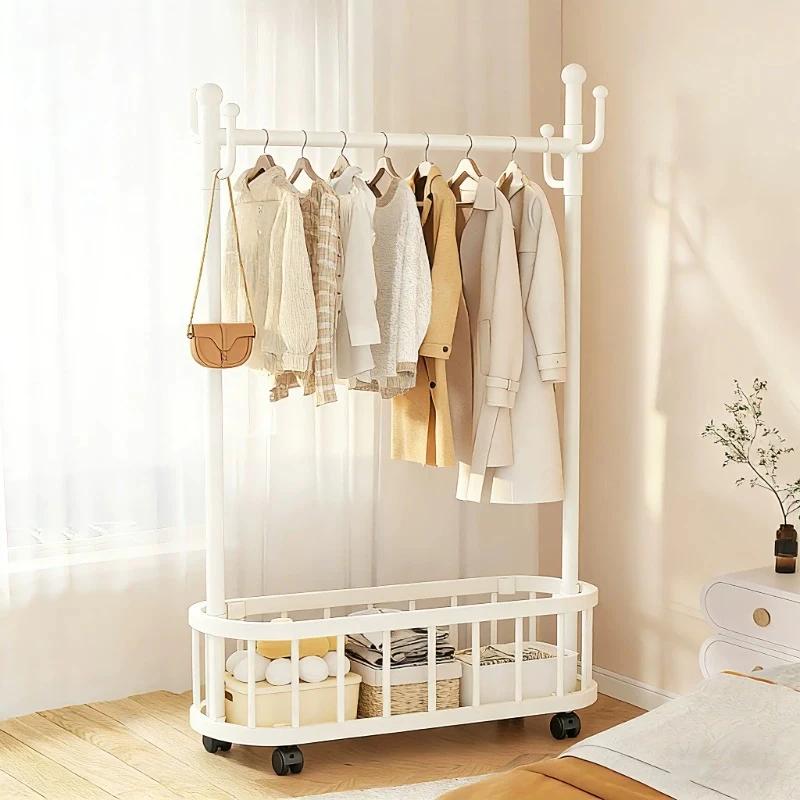 Rail Modern Clothing Rack Luxury Hanger Frames Standing Clothing Rack Jacket Side Perchero Ropa De Pie Living Room Furniture