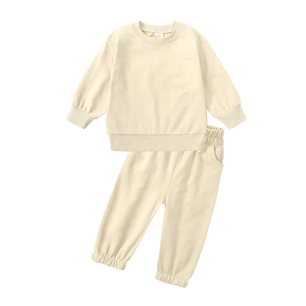 Survêtement fin pour enfants, vêtements de printemps et d'automne, sweat-shirt à manches longues + pantalon, costume pour garçons et filles, tenues de sport pour enfants en bas âge, 2026