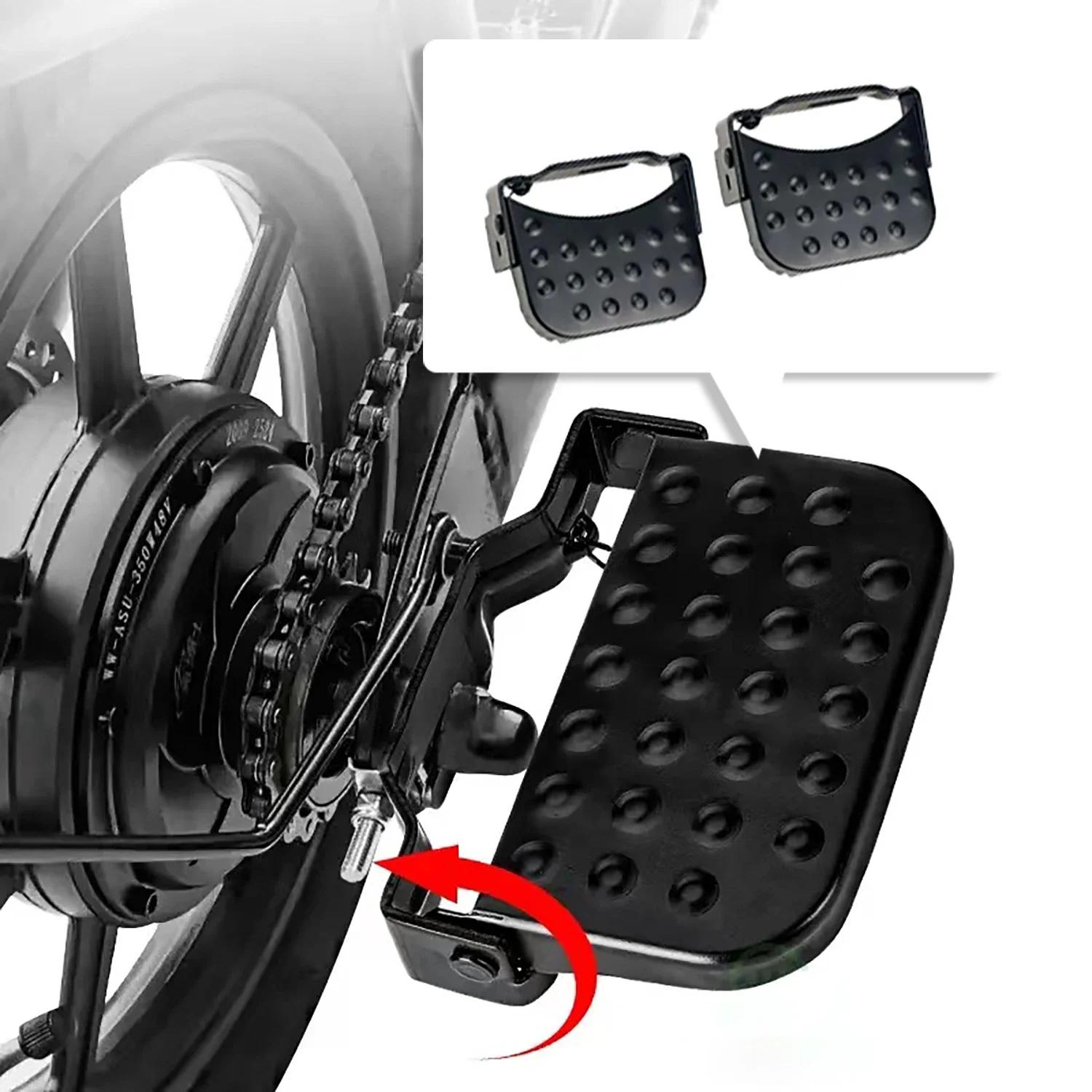 Repose-pieds pliant universel pour vélo électrique, avec ressort élastique, conception surdimensionnée, finition peinture résistante à la rouille