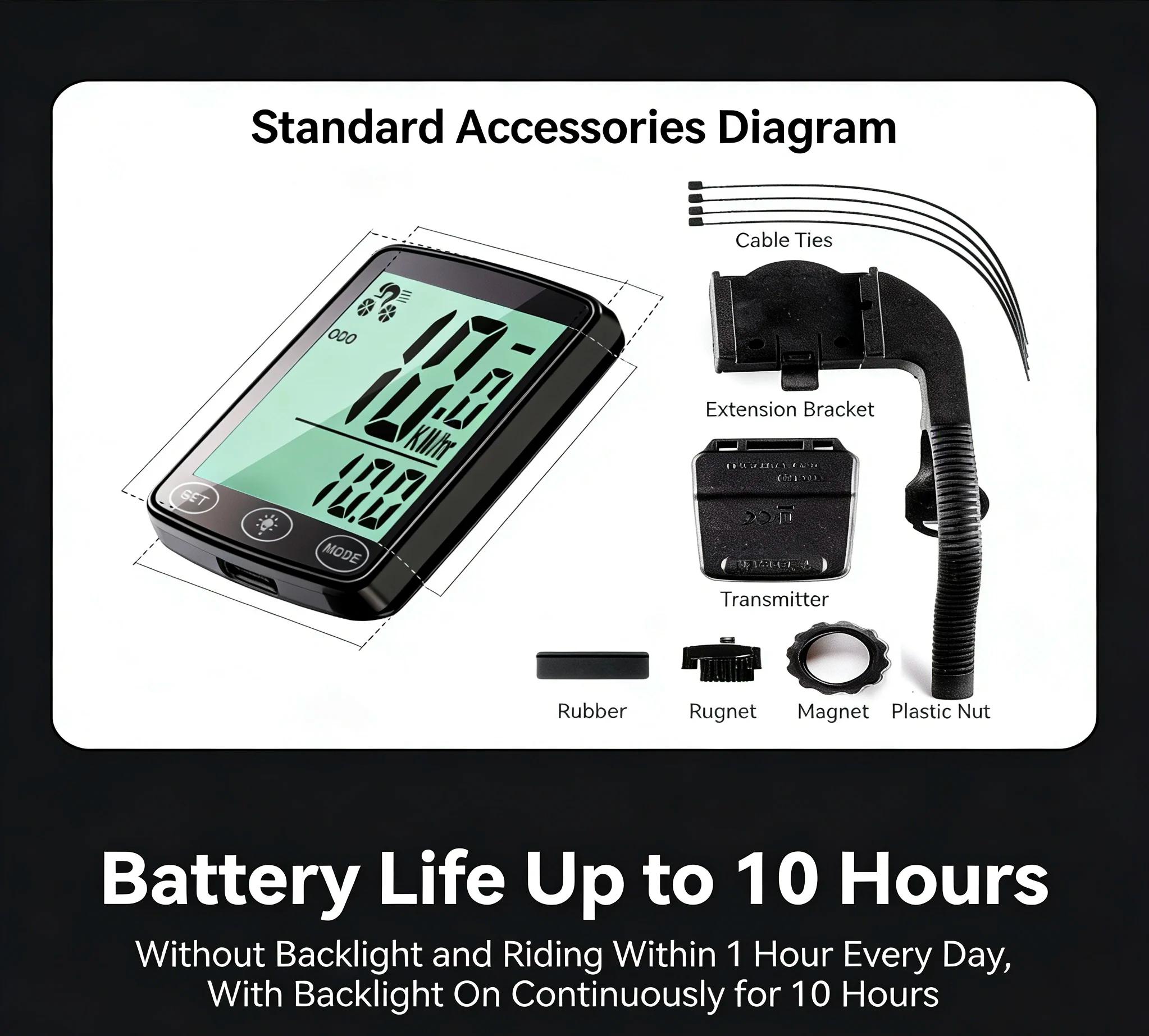 Ordinateur de vélo sans fil, écran tactile, compteur de vitesse, capteur de Cadence, Gps, accessoires de vélo