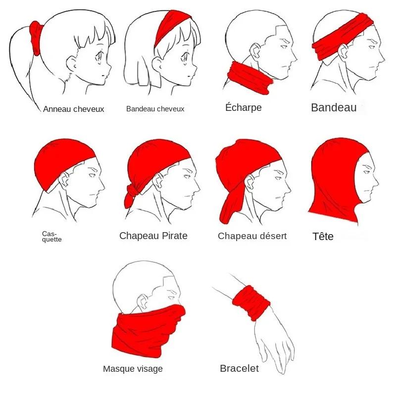 Bandana magique d'extérieur couleur néon solide