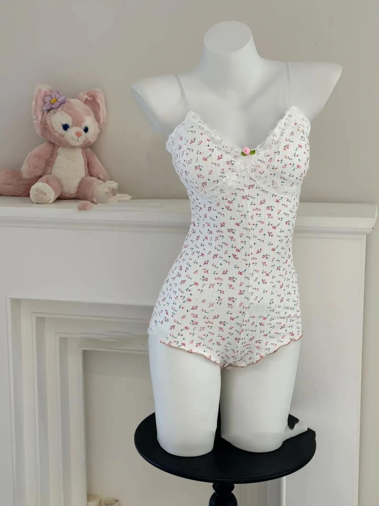 Combinaison barboteuse à imprimé floral pour femmes