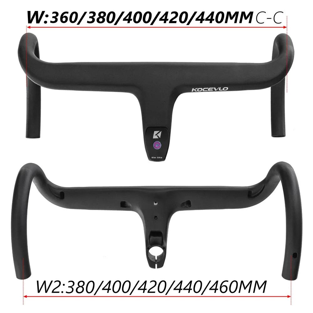 Guidon de vélo de route entièrement en carbone