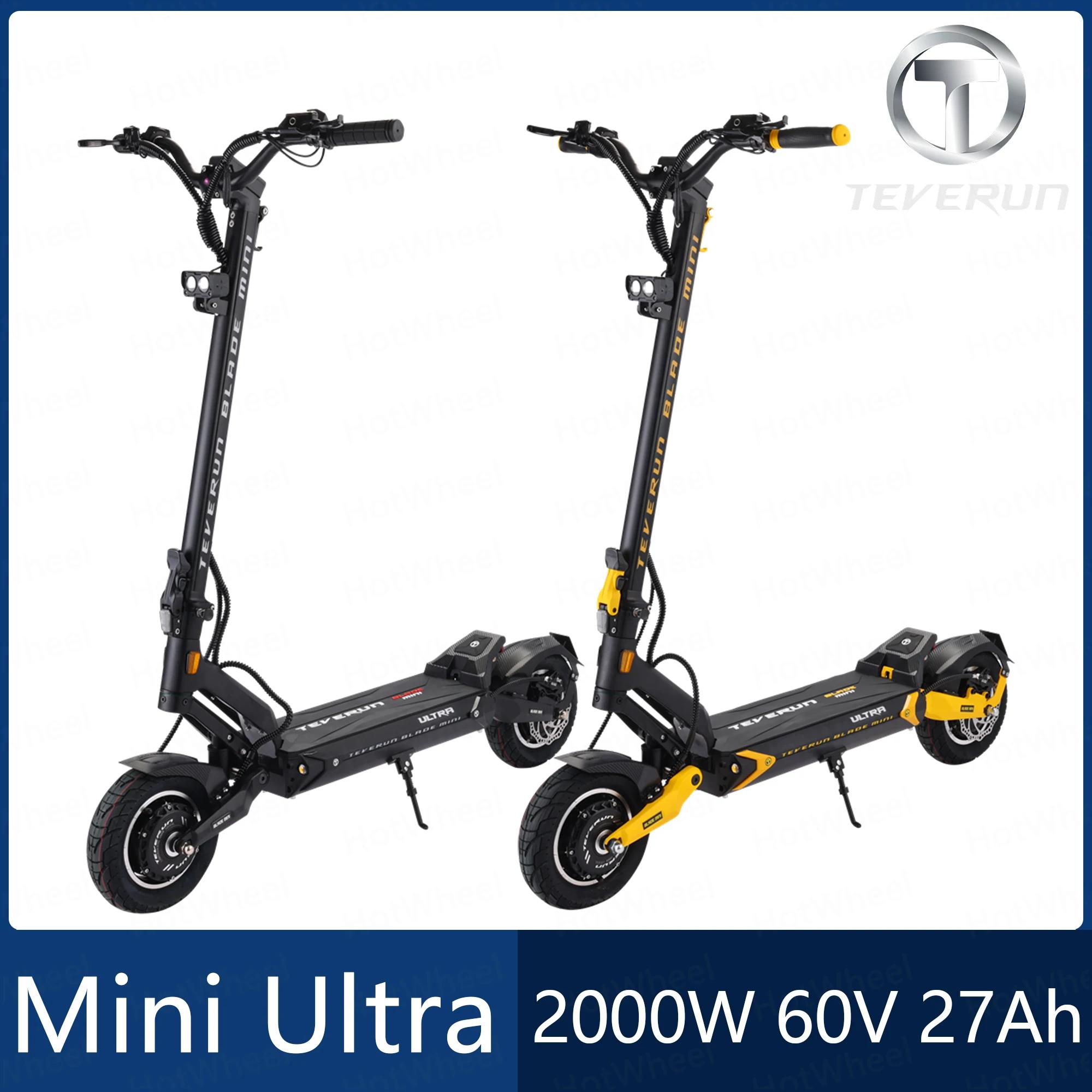 TEVERUN lame MINI Ultra V4 1000W * 2 moteur 60V 27Ah batterie écran LCD avec clé à distance 10 pouces gamme Tubeless 100km Scooter