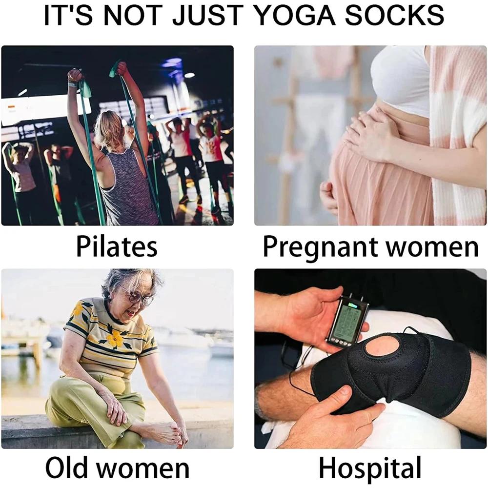 Chaussettes de yoga femmes antidérapantes en silicone - Pour pilates