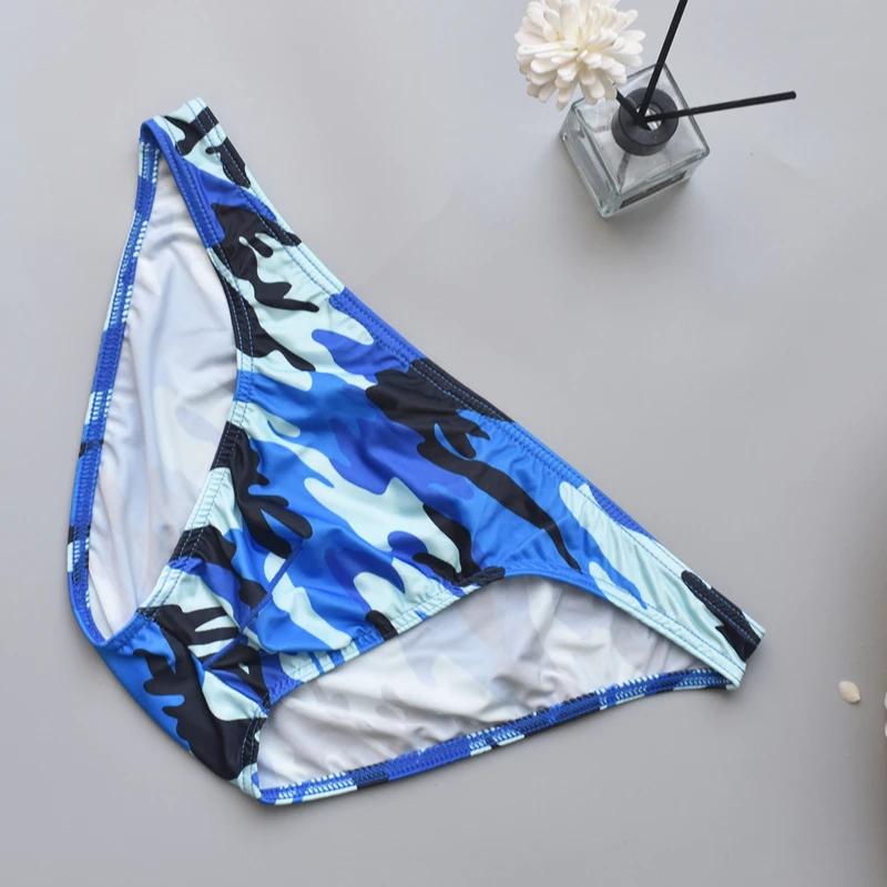 Sous-vêtements pour hommes slips de Camouflage pour hommes Sexy Cuecas Calzoncillos Bikini U poche slips caleçons hommes lingeries respirantes