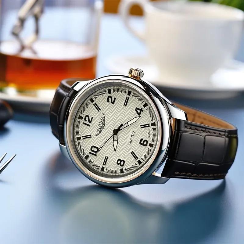 Top marque homme montre-bracelet de luxe affaires étanche hommes montre pour hommes Quartz horloge en cuir hommes montres reloj + boîte hommes cadeau