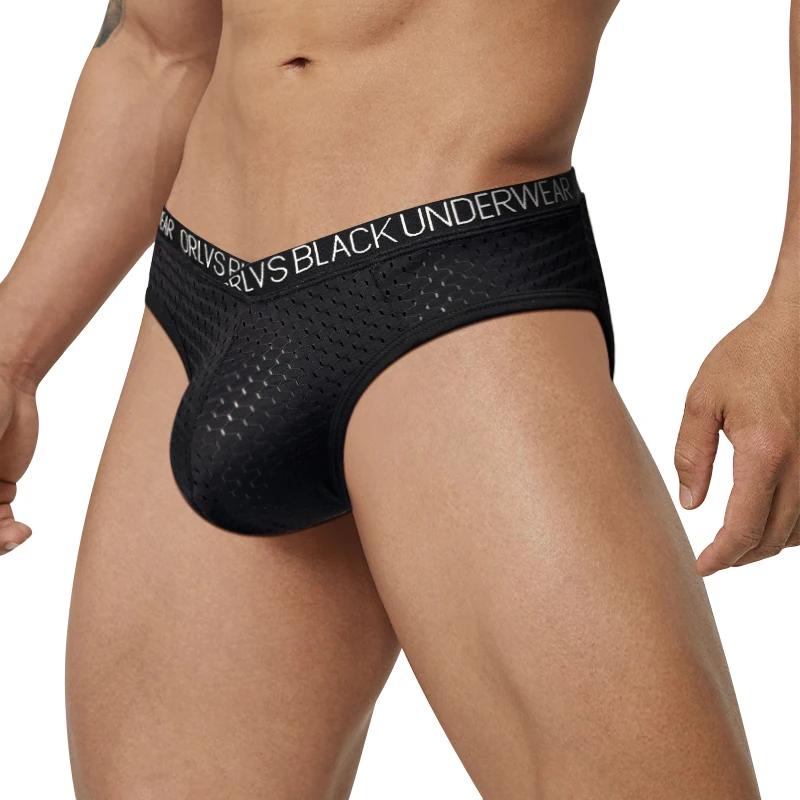 Sous-vêtements sexy en maille pour hommes, slips, poudres genci, culottes Sissy, tongs pour hommes, caleçons, zones de glissement, sous-vêtements masculins