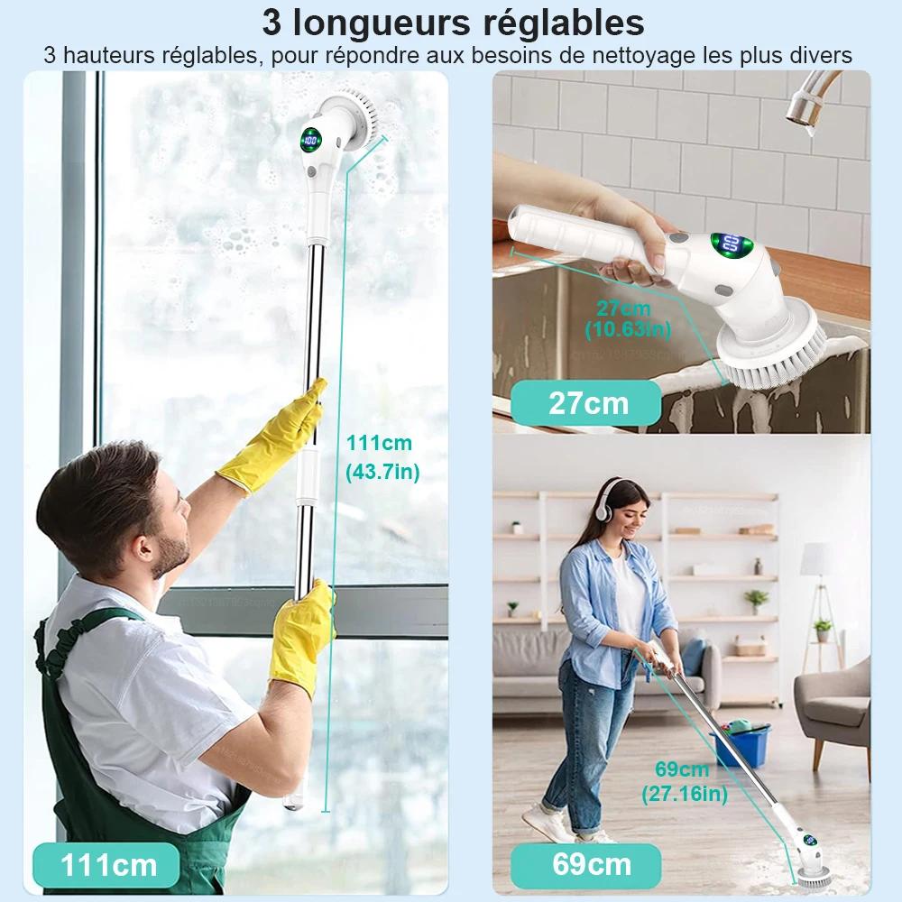 Brosse à livres électrique rotative sans fil