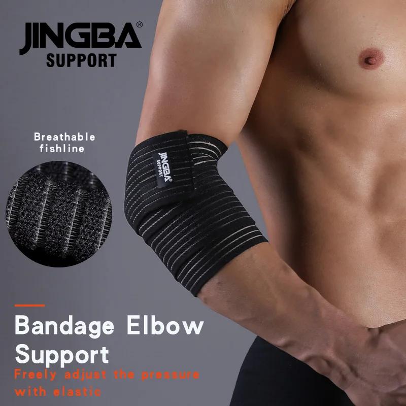 1 pièces réglable haltérophilie coudière protecteur sangles élastiques pour Fitness musculation gymnastique entraînement soutien coudières B
