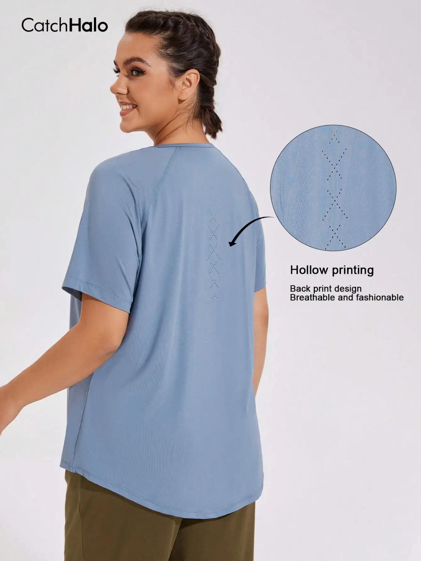 T-shirt de sport grande taille pour femme – Haut de gym à coupe décontractée