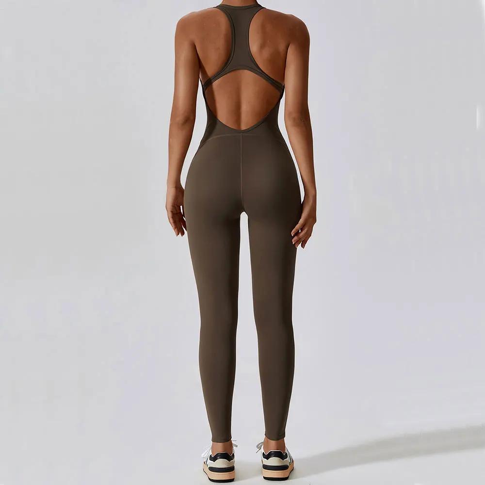 Combinaison de Yoga, salopette de sport, Fitness, ensemble de vêtements de gymnastique, vêtements d'entraînement Pilates pour femmes, tenue push-up, vêtements de sport