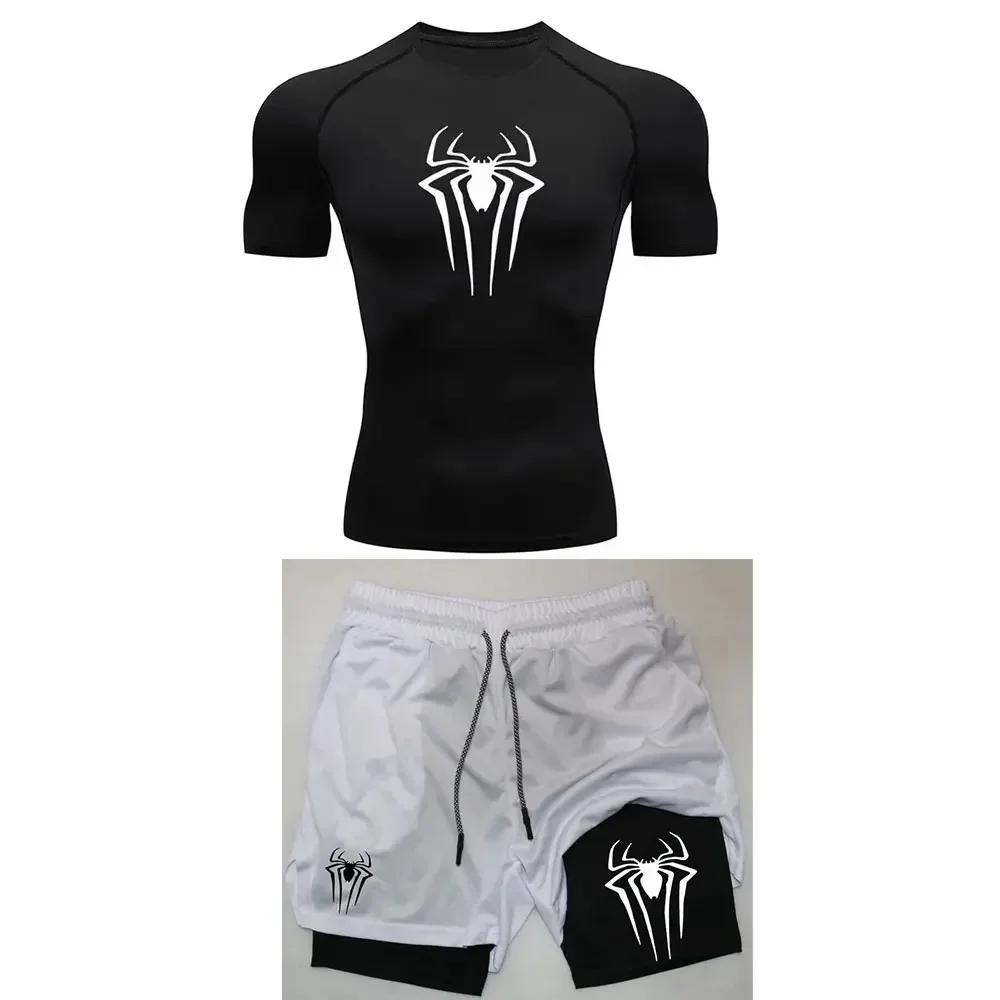 Ensemble compression entraînement homme Y2K - T-shirt gym