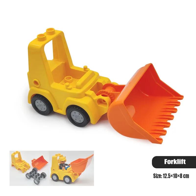 Remorque voiture moto bateau gros blocs de construction Collocation véhicule accessoire enfant bricolage jouets compatibles avec Duploed ensemble cadeau